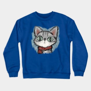 Portrait of an American Shorthair Kitten Crewneck Sweatshirt